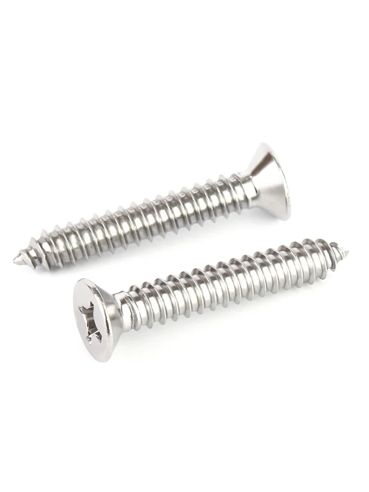 M2 M2.2 M2.6 M3 M3.5 M4 M5 M6 Cross Recessed Countersunk Self-tapping Screw 316 A4 Stainless Steel Phillips Flat Head Wood Screw