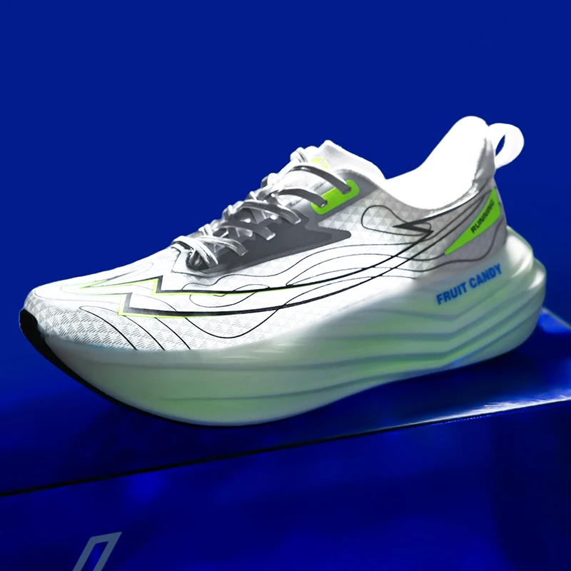 Neue ultraleichte, stoßdämpfende Sportschuhe mit dicken Sohlen für Herren, blendende, hochelastische Laufschuhe mit weichen Sohlen für Damen