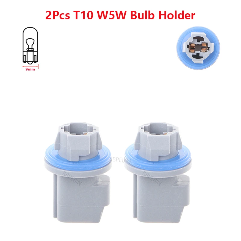 

T10 W5W Bulb Holder for Ford Bronco Expedition Fusion License Plate Light Socket Car Lamp Base Replacement 2PC