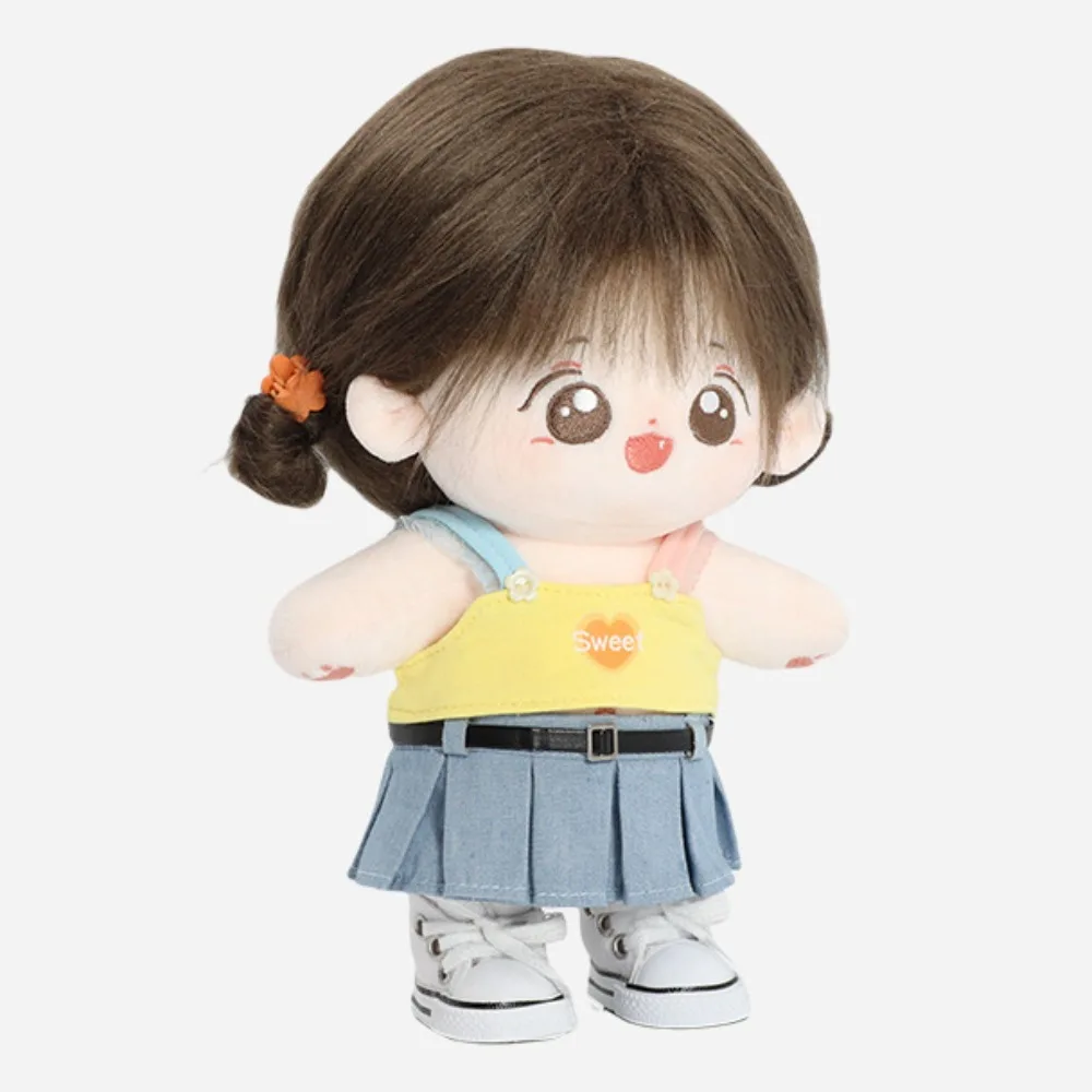 

JK Skirt 20cm Cotton Doll's Clothes Tank Tops Multi Color Cotton Doll Outfit Dress Colorful Hat Mini