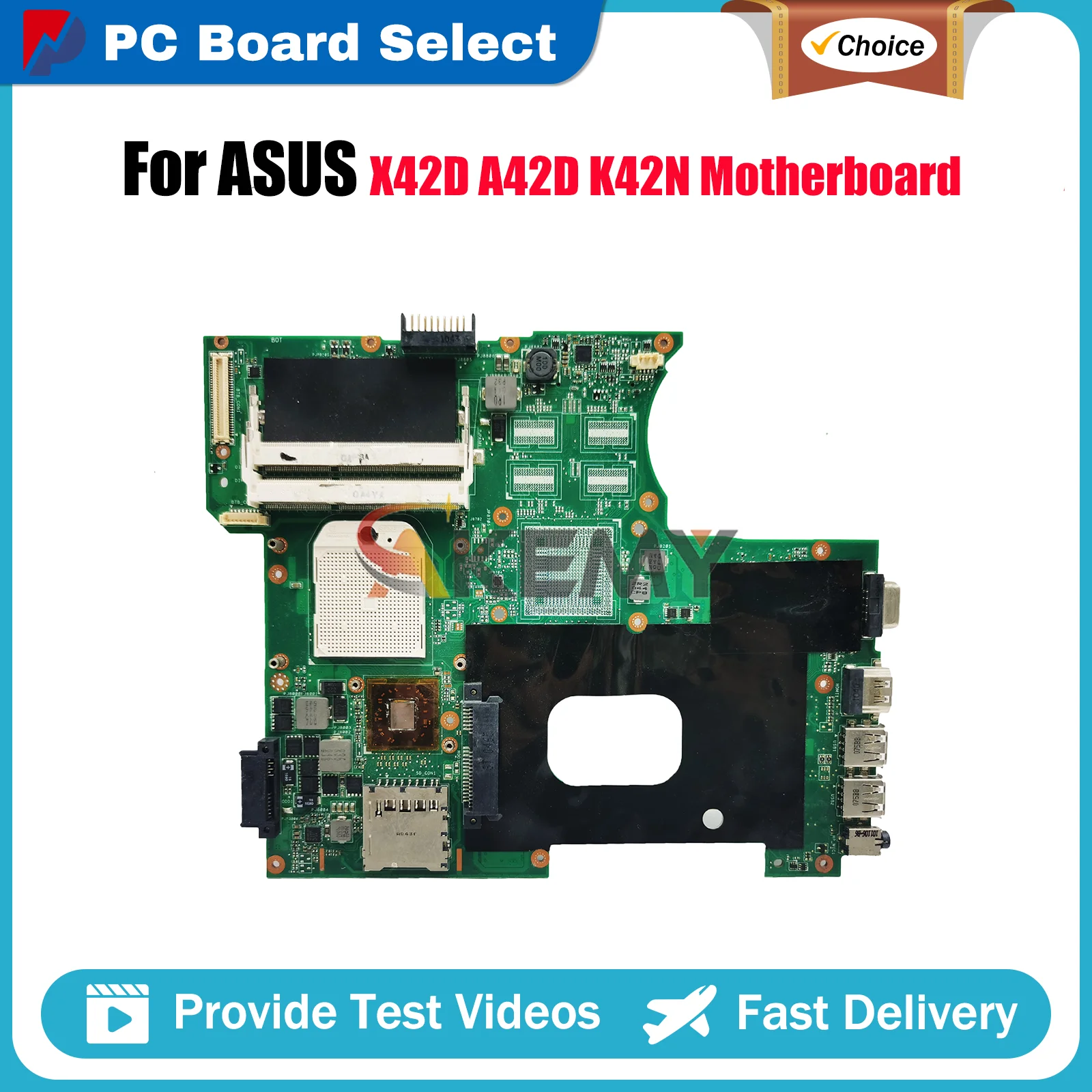 

K42N Laptop Motherboard For ASUS K42N X42D K42N A42D Notebook Mainboard This item is in stock 100% tests OK fast shipping