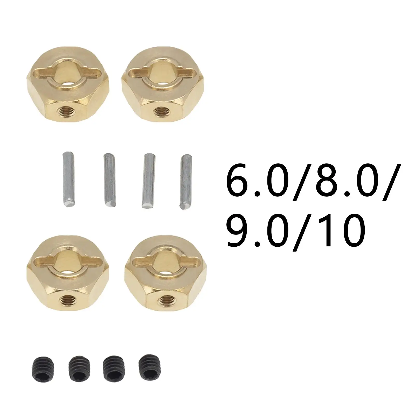 4pcs RC Car Trunk Wheel Hex Hub Adapters for 1/18 1/10 RC Crawler Car Truck