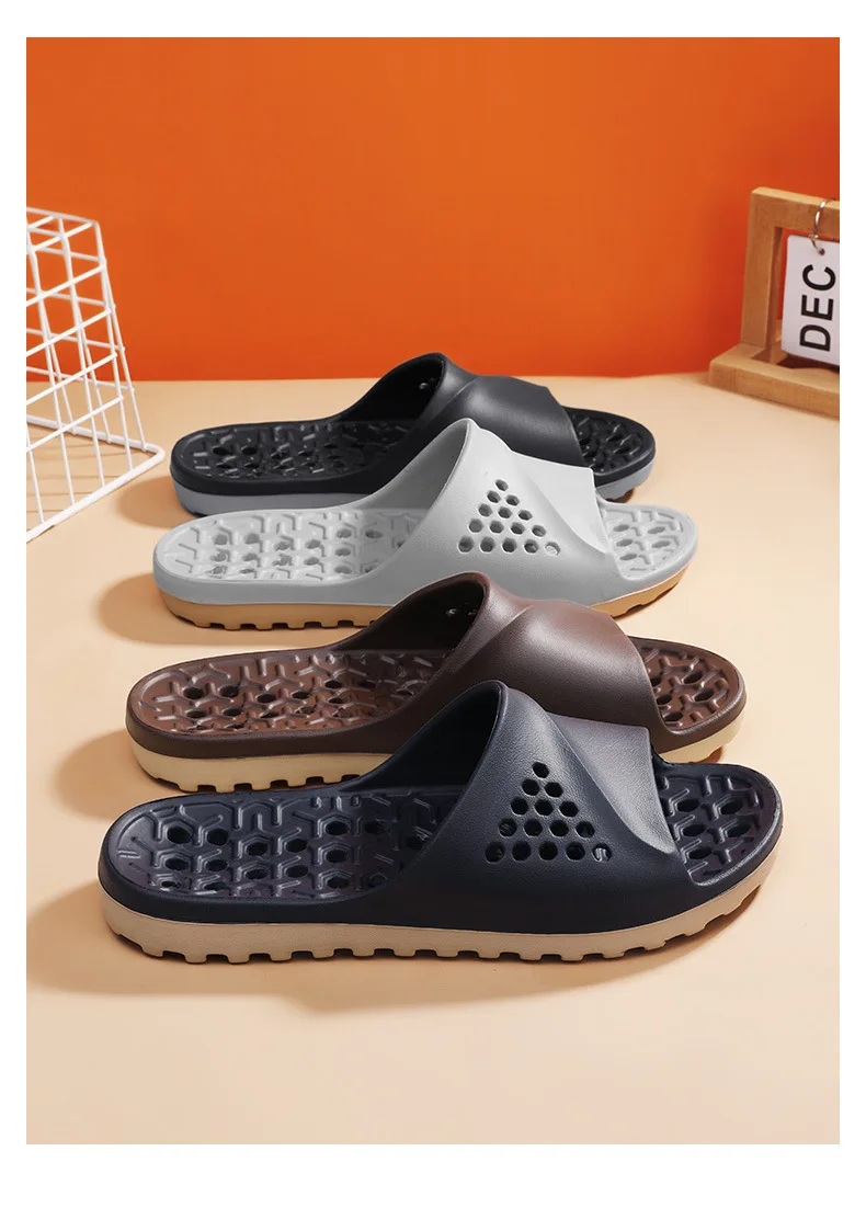 Pantuflas Antideslizantes para Parejas, para Baño, Interior y Exterior, Sandalias Planas de Verano, Pantuflas Suaves de EVA