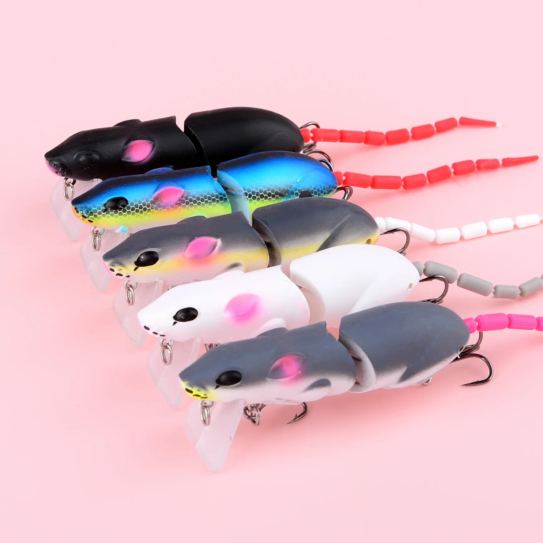 8CM Maus-Köder Künstlicher Plastik-Mausköder Schwimmköder Ratte Hecht Barsch Minnow Schwimmende Köder Angelzubehör – Detail 2