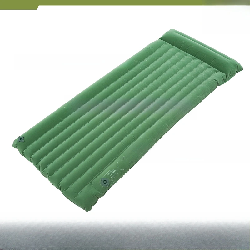 

Army Green Press-type Inflatable Mat Single Camping Camping Portable Tent Mattress Outdoor Flocking Moisture-proof Mat