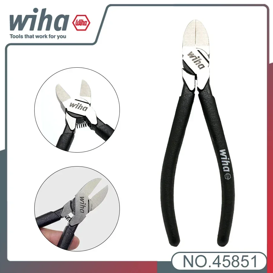 

Genuine WIHA Black Forest Diagonal Pliers 160mm Long No-slipping Slim-design Cutting Tool Easy Cutting Long Service Life 45851 t