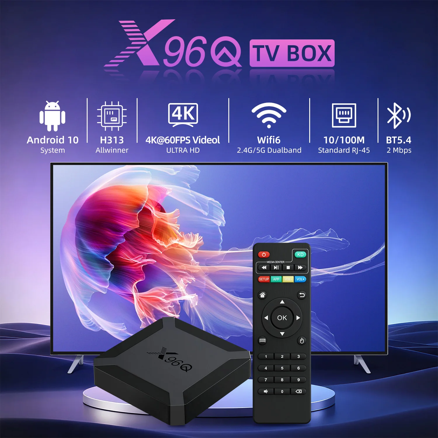 TV Box X96Q Android 10.0 2GB 16GB 4K