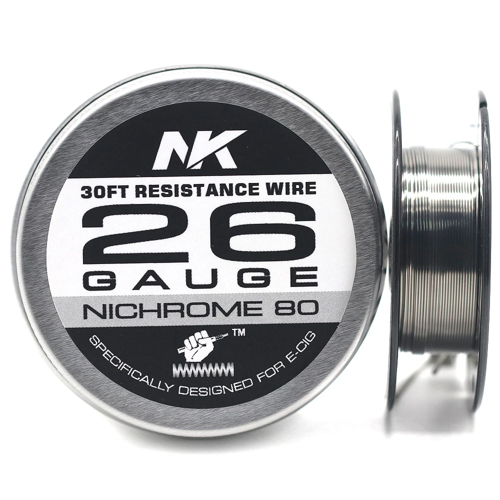 NK 10m Spool MTL Wire Ni80 Ni70 KA1 SS.316L AWS 24ga 26ga 27ga 28ga 29ga 30ga Gauge DIY Heating Coils For MTL RTA/Rba