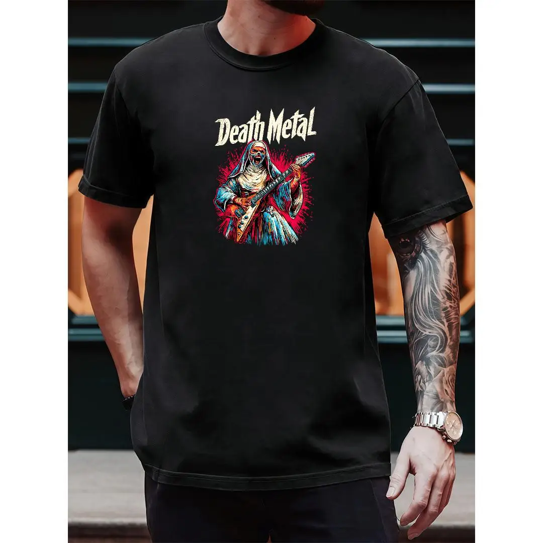 

Death Metal T Shirt Men Women Rock Band Graphic Tee Oversized Goth Harajuku Streetwear Hip Hop Casual Tops
