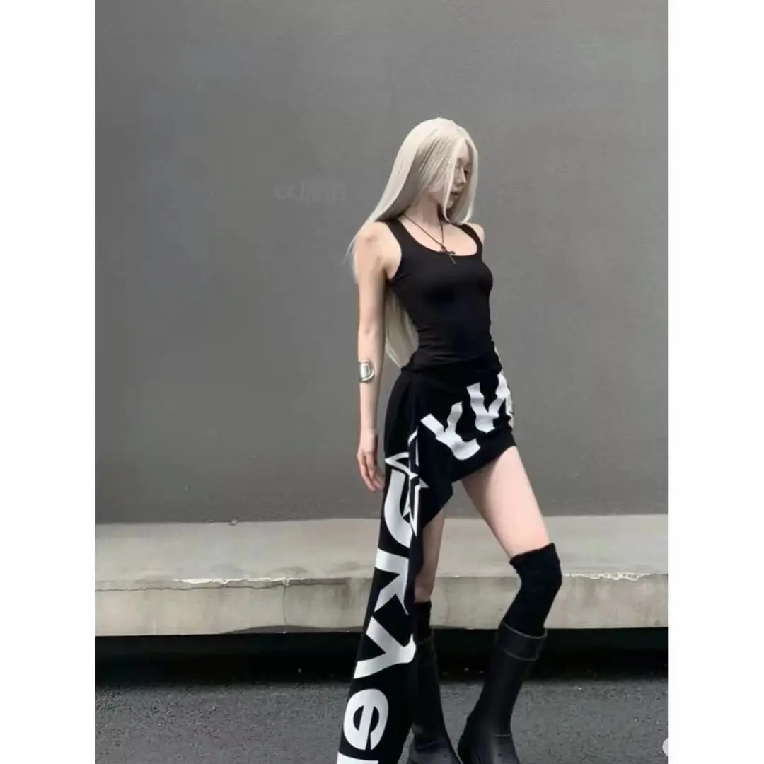 

Spice Girl Y2K Millennium Subculture с буквенным принтом, утягивающее платье с запахом, сексуальное женское модное платье в стиле ретро на бедрах