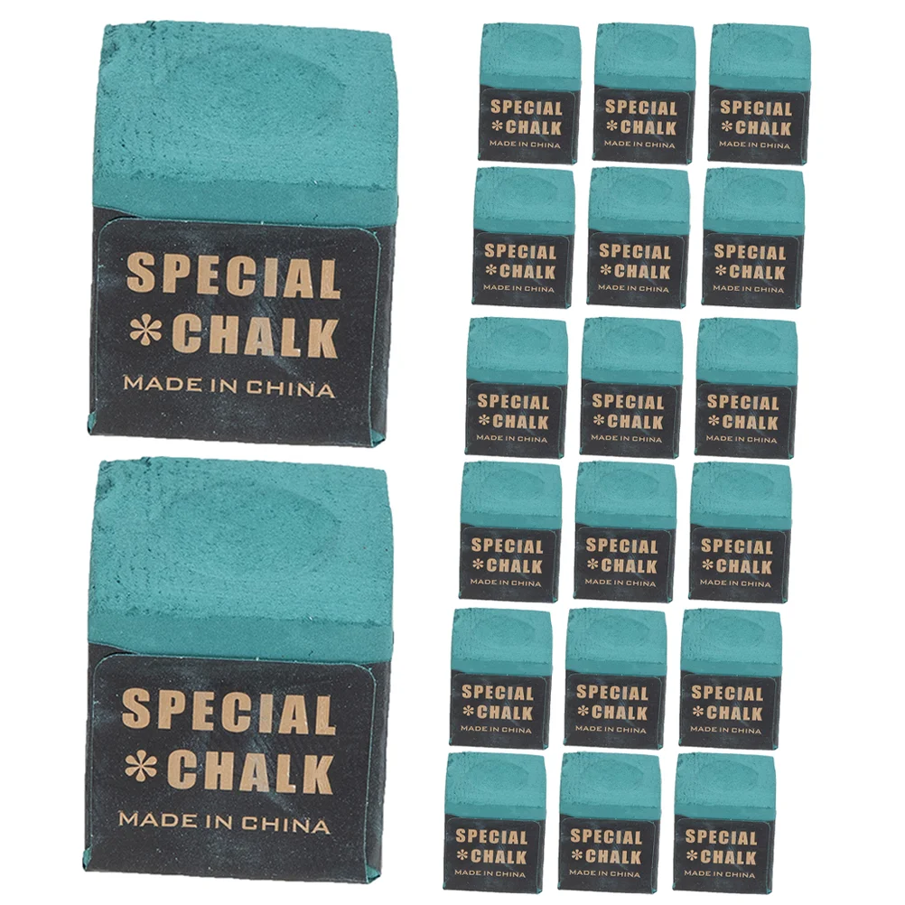 

24 Pcs Billiard Accessories Pool Table Chalk Cue Big Box Cubes Chocolate Powder for Billiards