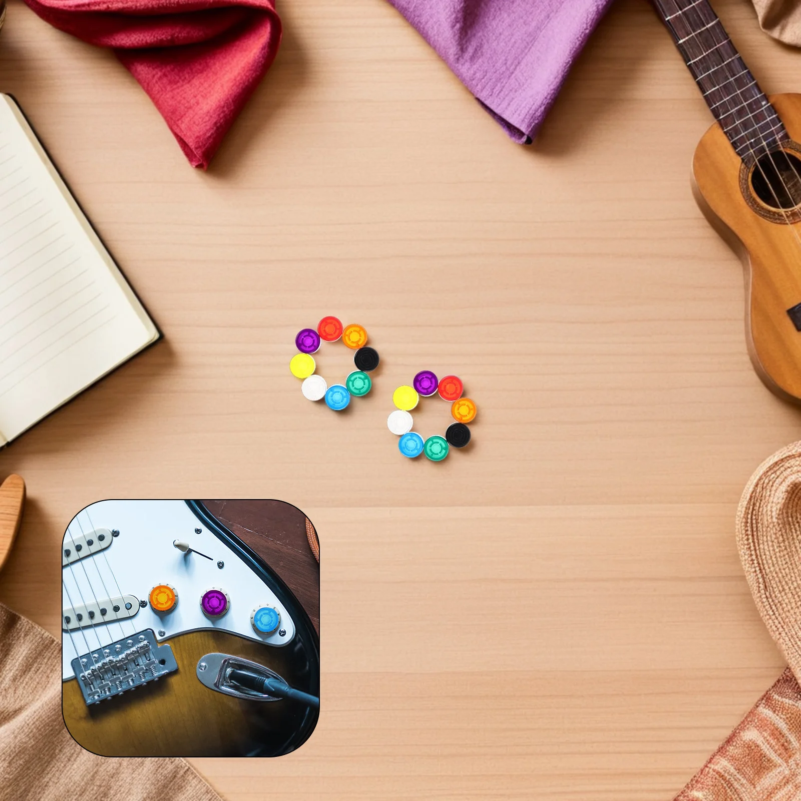 16 قطعة دواسة الغيتار غطاء مفتاح القدم متعدد الألوان 21x9.6 مللي متر الحجم الداخلي تعزيز الاستقرار الرؤية التكيف السريع #6