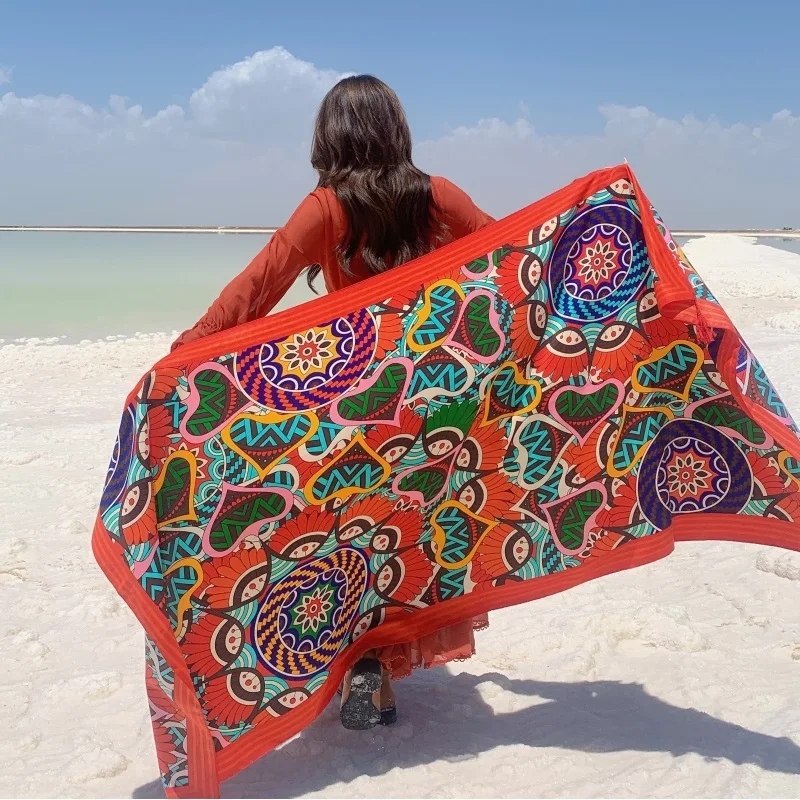 Chal grande de 90x180cm para mujer, protector solar para playa y viaje, bufanda de Sarong, traje de baño brasileño, 17 estilos