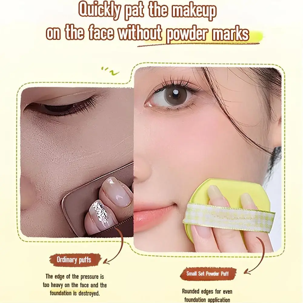 4PCS Super Soft Wet and Dry Makeup Puff Dry and Wet Use Mini Powder Puffs Comfortable Hold Good Resilience Pressed