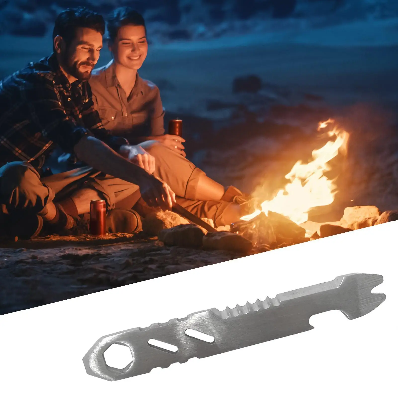 Outdoor Camping Mini Crowbar Stainless Steel Wrench Pry Bar Mini Crank Crowbar For Industry Construction Carpentry Home Roofing