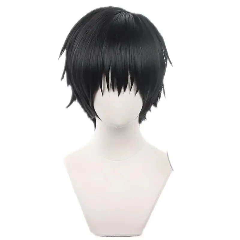 

Short Black Men's Anime Role Play Wigs Toji Fushiguro Jujutsu Kaisen Synthetic Fiber Cosplay Costume Wigs