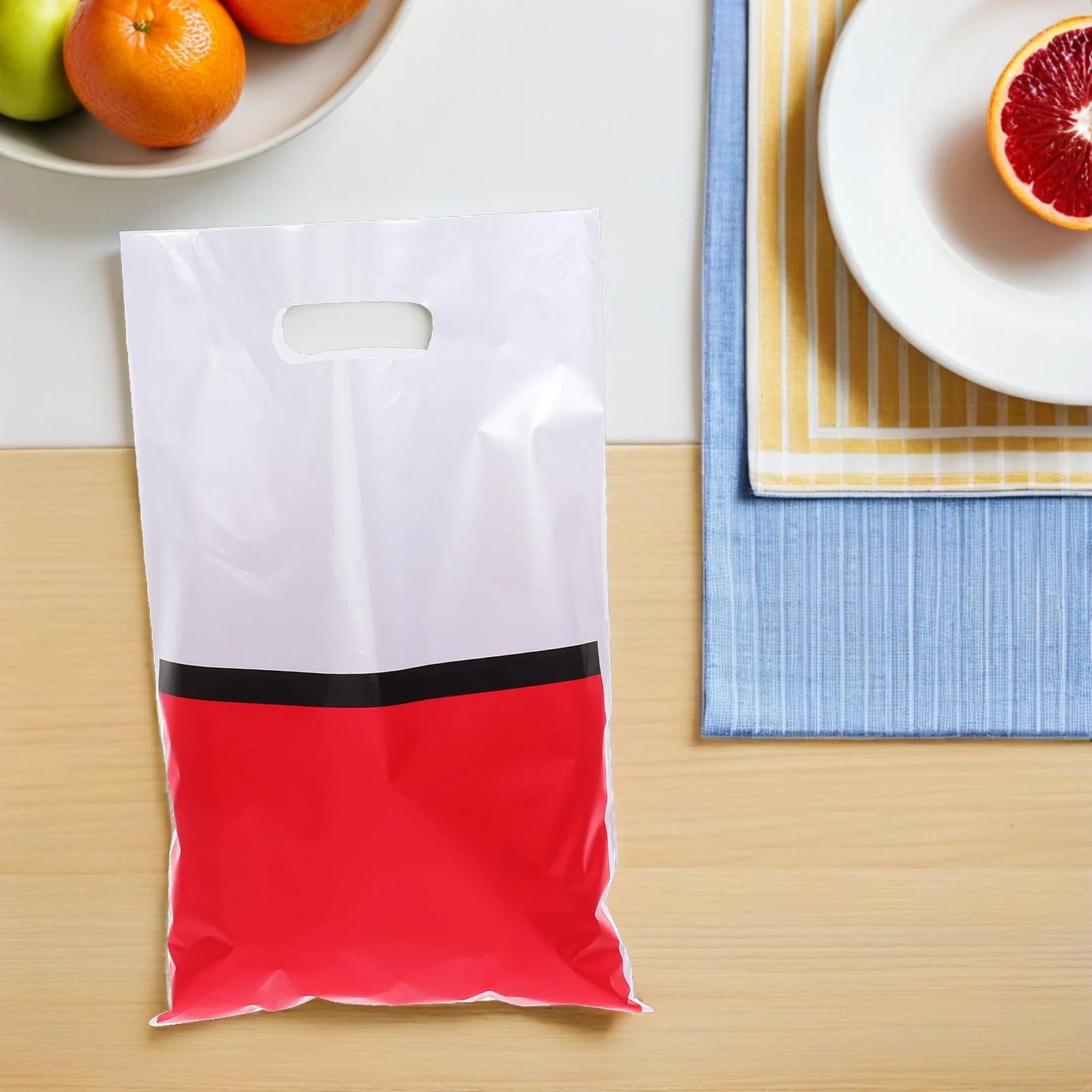 

100 PCS Cartoon Party Gift Bag Candy Bags Favor for Kids Red Pearlescent Film Birthday Treat Child