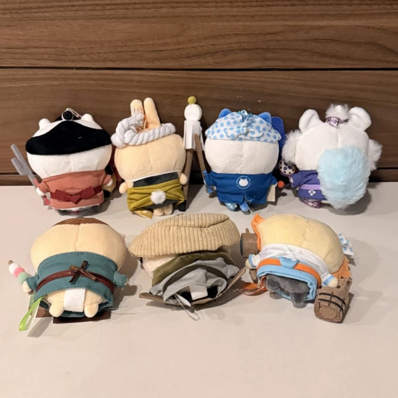 Japanese Style Samurai Chiikawa Plush Keychain Kawaii Cartoon Usagi Hachiware Momonga Shisa Kurimanju Soft Pendant Bag Charm view 3