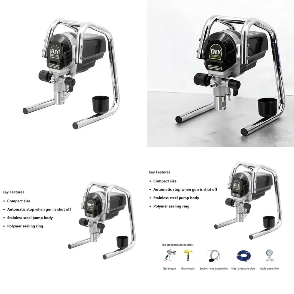 2026 Portable High-pressure Airless Sprayer for Small Projects Household Painting DIY Wall Fence Furniture 750W 1.2L/min Flow
