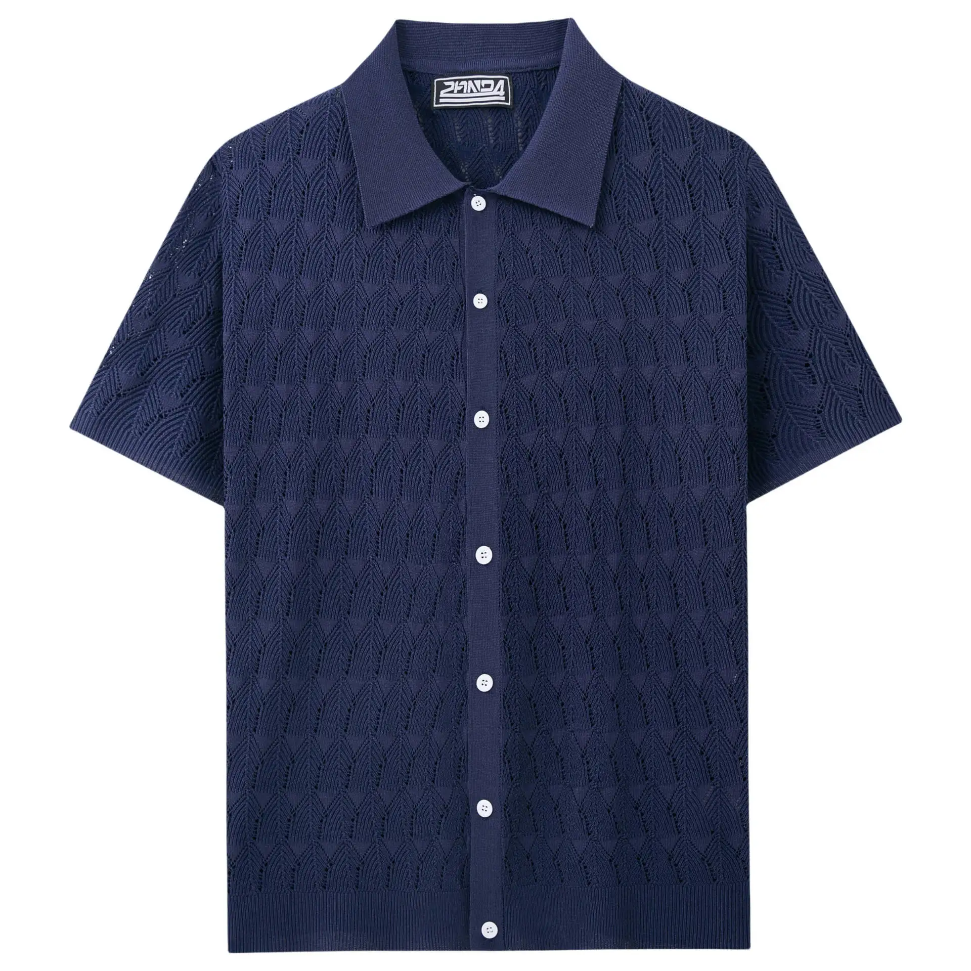 

Повседневная мужская трикотажная рубашка с коротким рукавом, высококачественная деловая одежда, удобный крой, натуральные волокна, летний модный топ