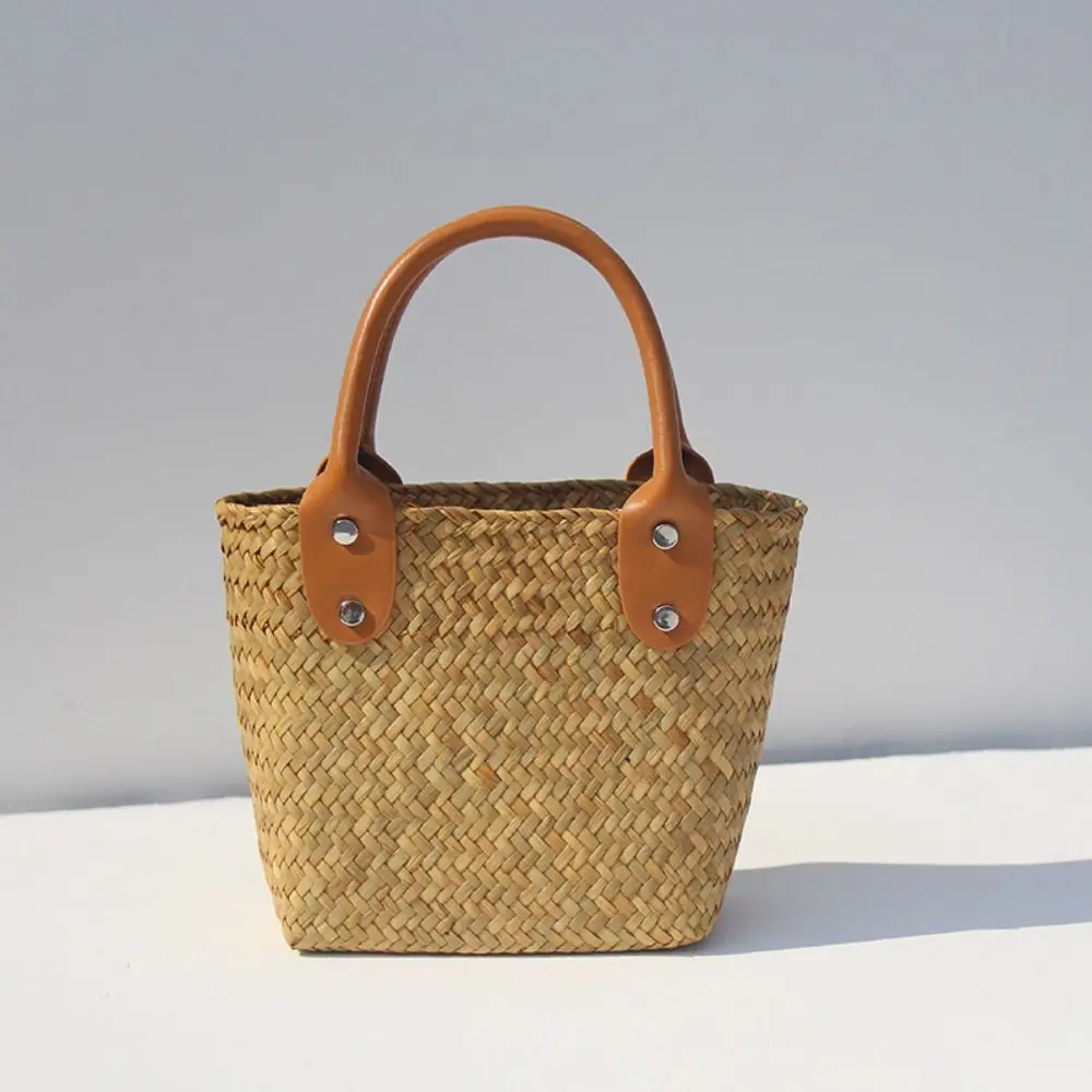 NEW Straw Woven Women Bag Summer Beach Bag New Versatile Shoulder Bag Fashion Rattan Handbag Tote Bag Large Capacity