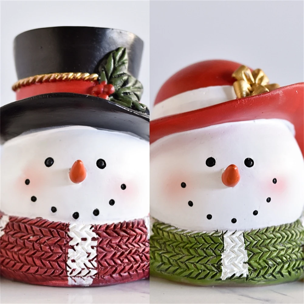 Christmas Figures Crafts Resin Snowman Festive Holiday Decoration Souvenir Festive Party Supplies Christmas