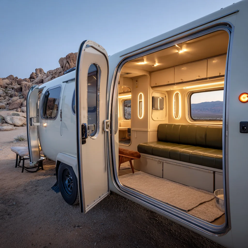 ti-Outdoor Camping Travel Steel Waterproof Modern Eco-Friendly Prefab Mobile Home Trailer Tiny House on 4 Wheels%