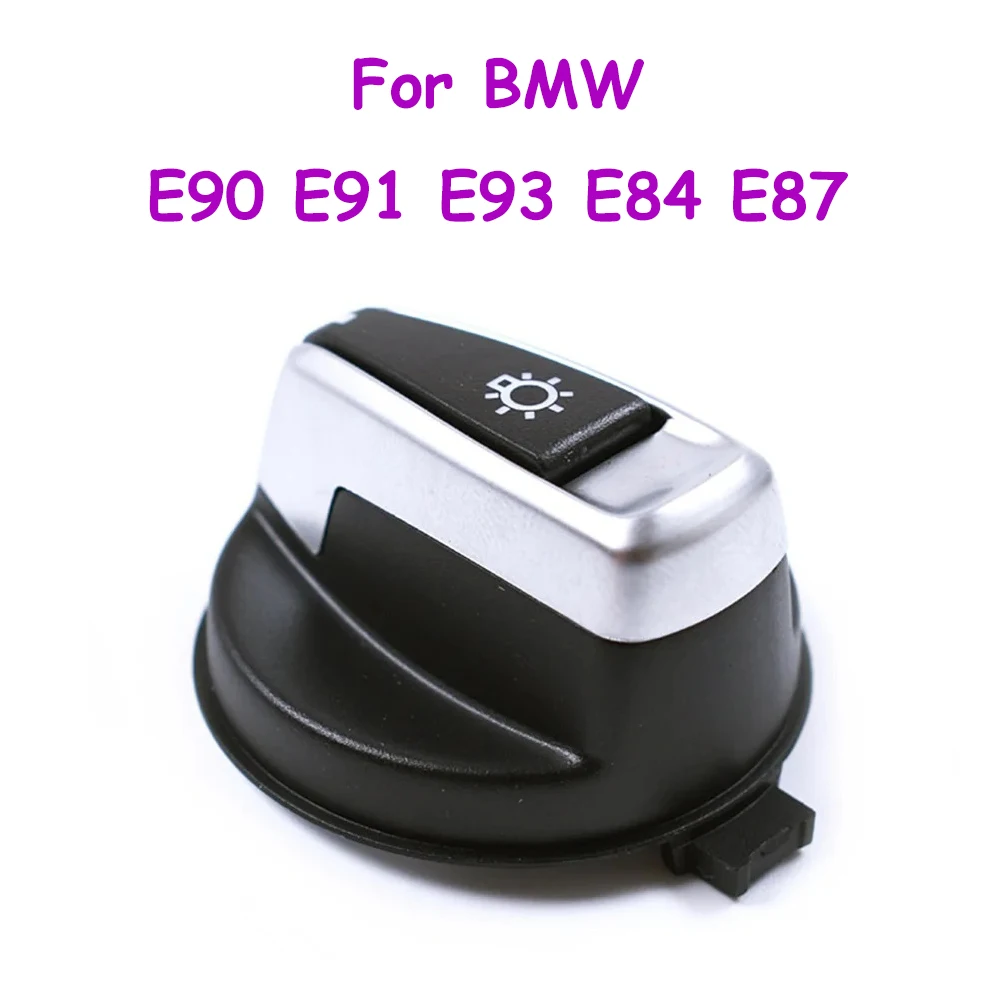 Car AUTO Headlamp Front Headlight Switch Rotary Button Cover For BMW 1 3 X1 Series E84 E87 E88 E82 E90 E91 E92 E93