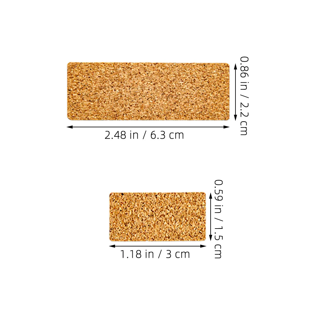 สติกเกอร์กระดาษไม้ก๊อกแบบเขียนได้ 2 ถุง แบบมีกาวในตัว สำหรับติดฉลากขวดโหล ถังเก็บของ ภาชนะในครัว บ้าน และสำนักงาน