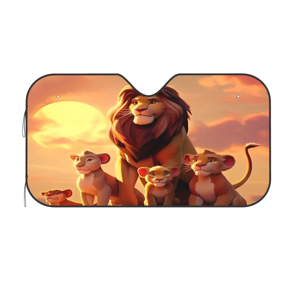 

The Lion King Car Windshield Sun Shade Aluminum Foil Polyester Heat Protection Foldable Auto Front Window Shade for Cars
