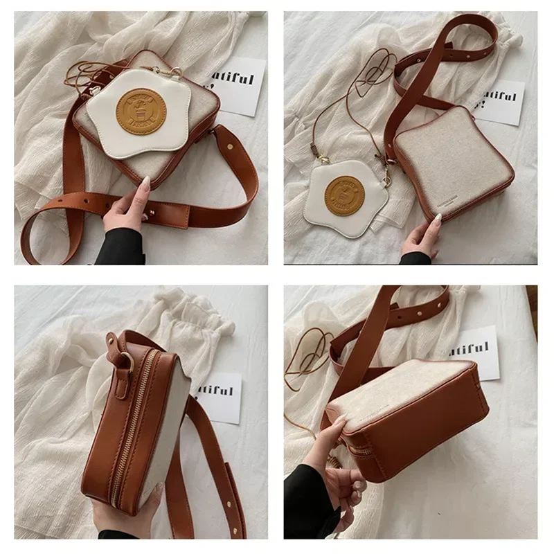 Spring/Summer New Women\'s Bag Creative Breakfast Bread Fried Egg Korean Version Personalized Fashion One Shoulder Mother Bag