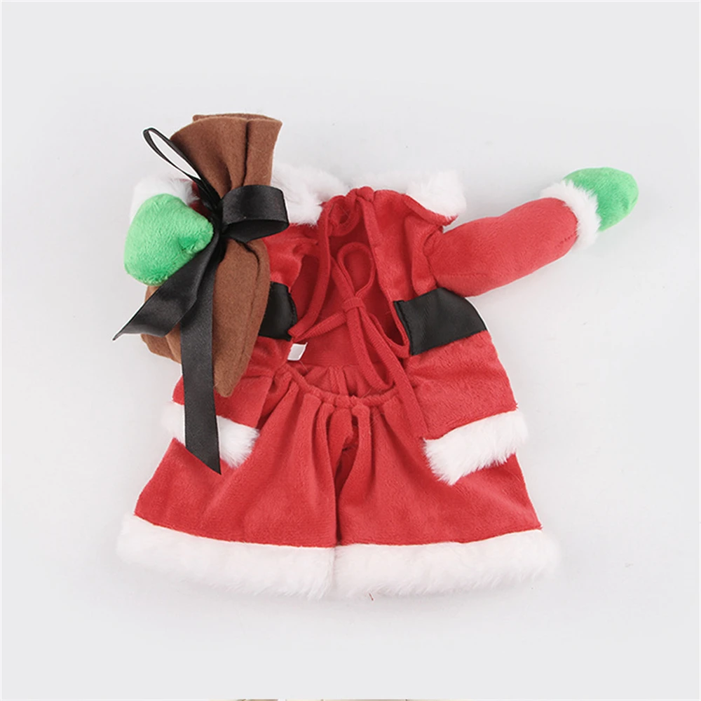 Dogs and Cats Cosplay Santa Claus Costume Pet Christmas Clothes Funny Puppy Coat Jacket Suit with Cap Winter Warm Clothing