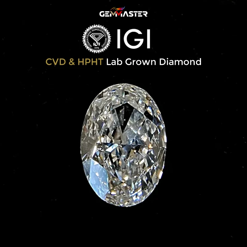 Lab Grown Diamond CVD HPHT Synthetic Diamond 1ct 3ct 5ct Loose Diamond VVS Customized Jewelry IGI GIA Lab Diamonds Oval Cut