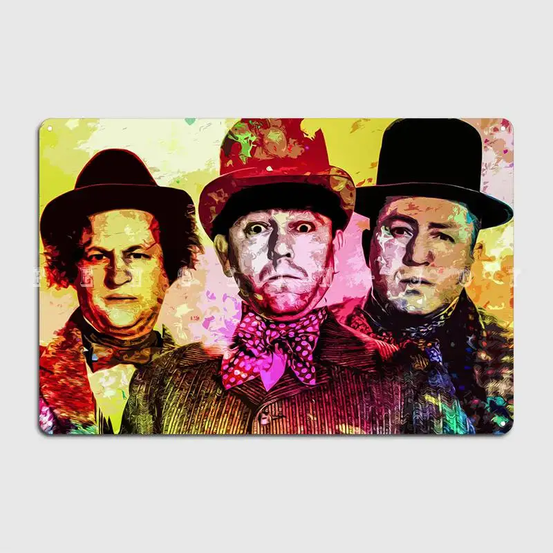 The Three Stooges Art Pop Metal Sign Wall Pub Wall Decoration Wall Plaque Tin Sign Poster