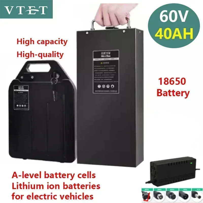 

2024 New Harley Electric Car Lithium Battery Waterproof 18650 Battery 60V 20Ah for Two Wheel Foldable Citycoco Scooter Bicycle