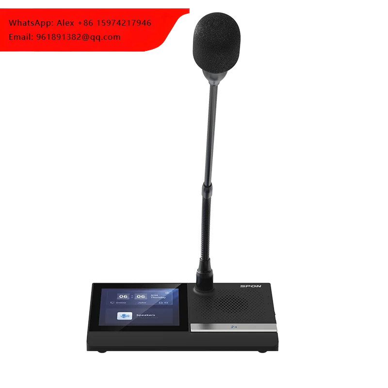 

SPON Wireless Conference System Gooseneck Tabletop Microphone Camera Tracking Conference Halls Sound System