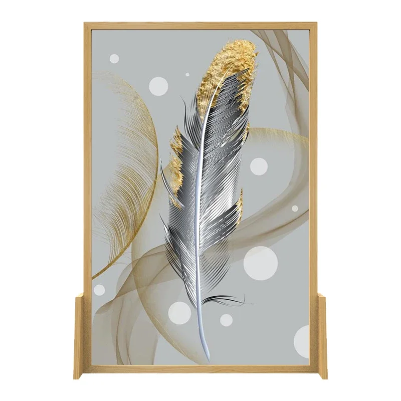 

Скандинавский ins маленький мобильный экран из массива дерева перегородка для гостиной вход в спальню блок сиденья экран перо