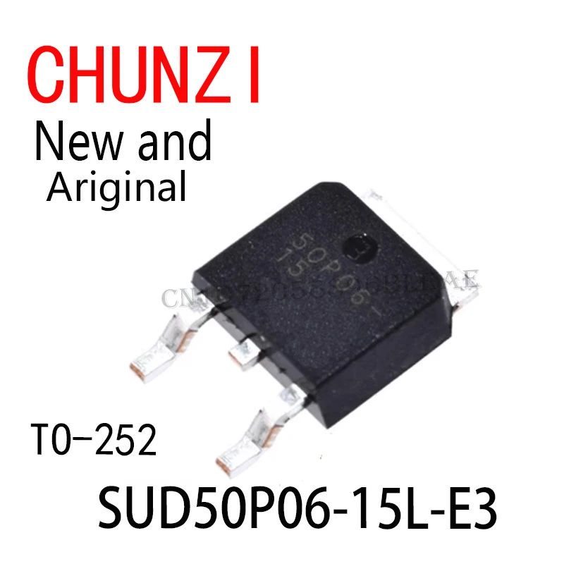 10PCS New and Original SUD50P06-15 TO-252 SUD50P06 50P0 SUD50P06-15L MOS Field Effect Transistor SUD50P06-15L-E3