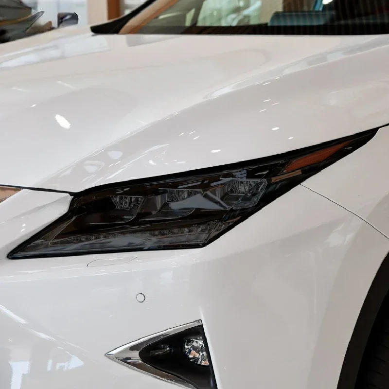 For Lexus RX 2016-Present RX350 RX300 RX450h Car Headlight Protection Tint Film Smoke Black TPU Transparent Sticker Accessories