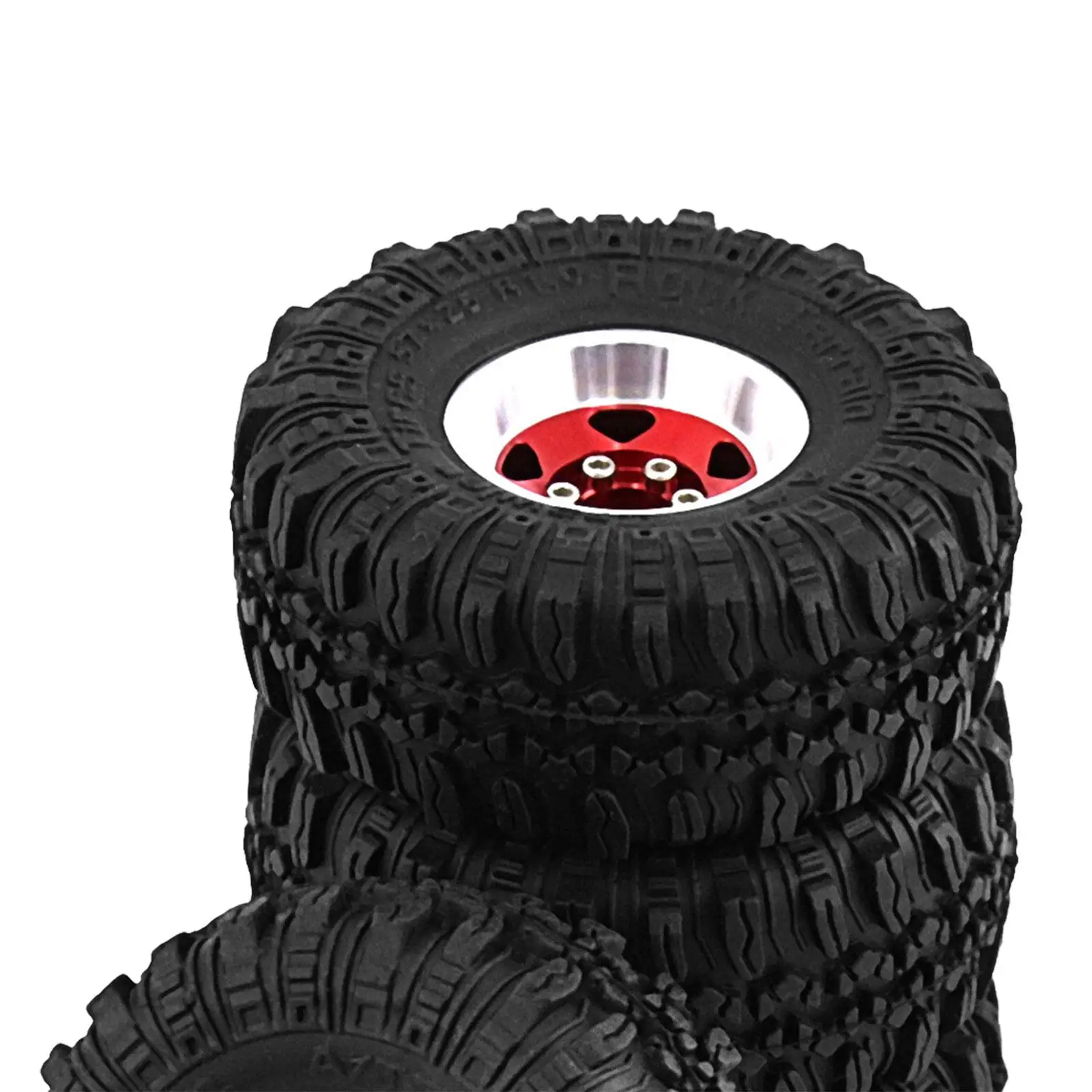 RC Hobby Car Wheel Rims Tires 1/18 Scale Metal Climb Truck Parts Durable Upgrade Accessories for Crawler