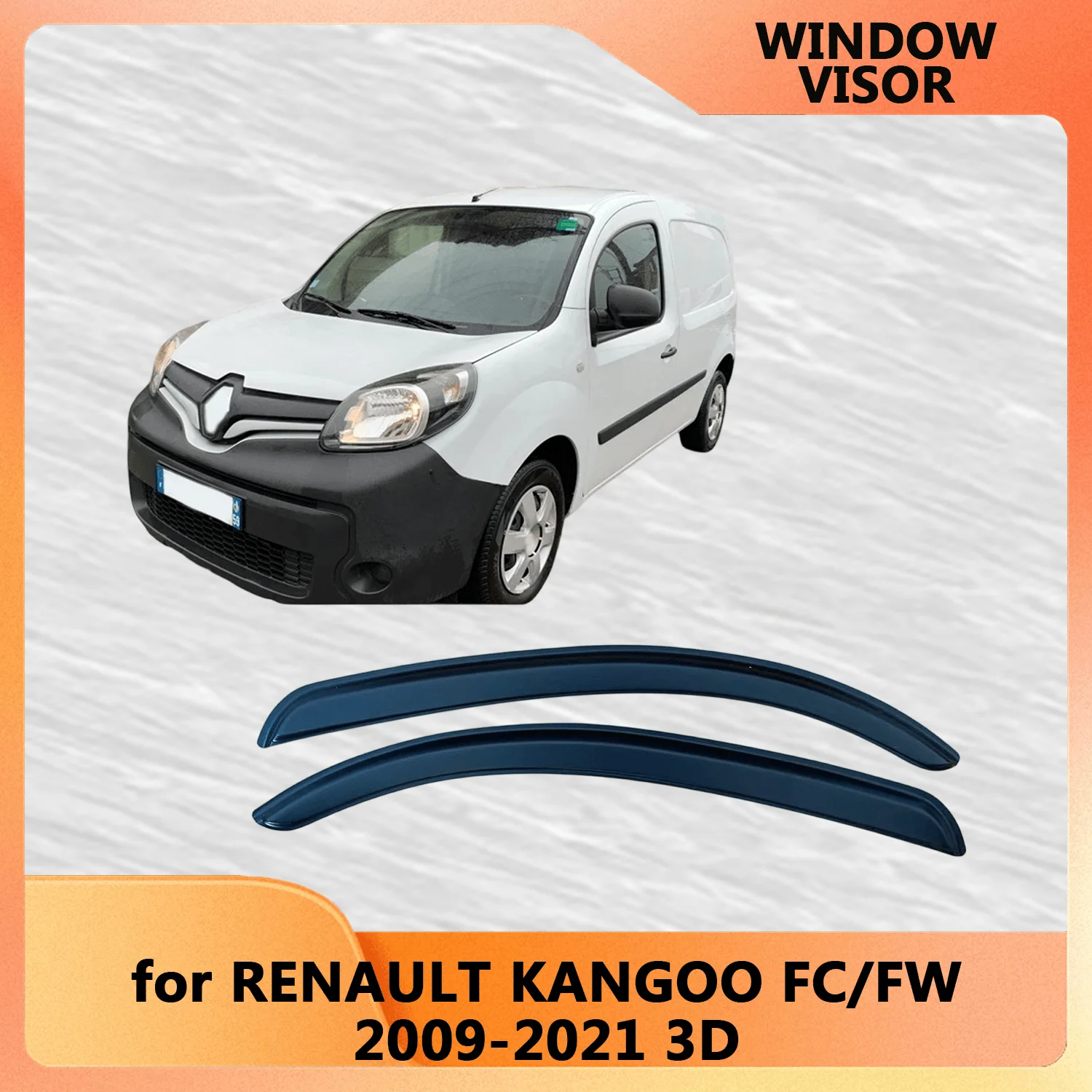 

Window Visor for Renault Kangoo 3-DOOR 2009-2013 2014 2015 2016 2017 2018 2019 2020 2021 Wind Deflectors Rain Guards Door Visor