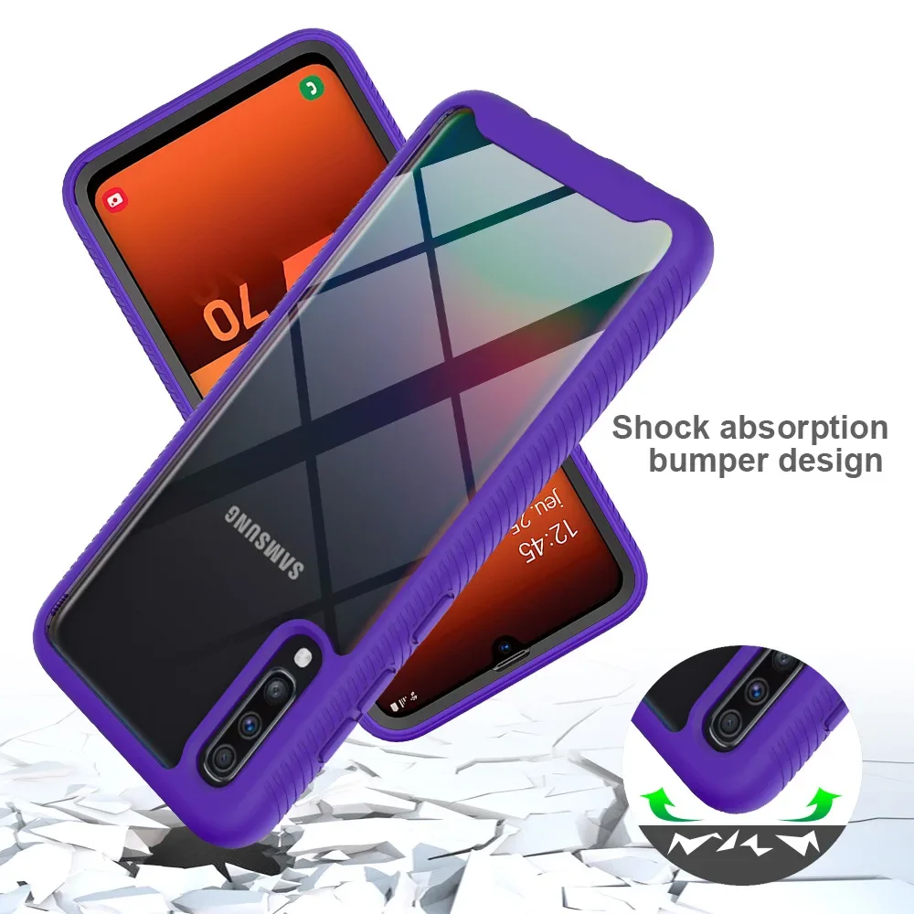 TPU/PC Sky Case for Samsung Galaxy A70 A50 A50s A30s Funda Capa Two Layer Protect Hybrid Shockproof Shell Heavy Duty Phone Cover