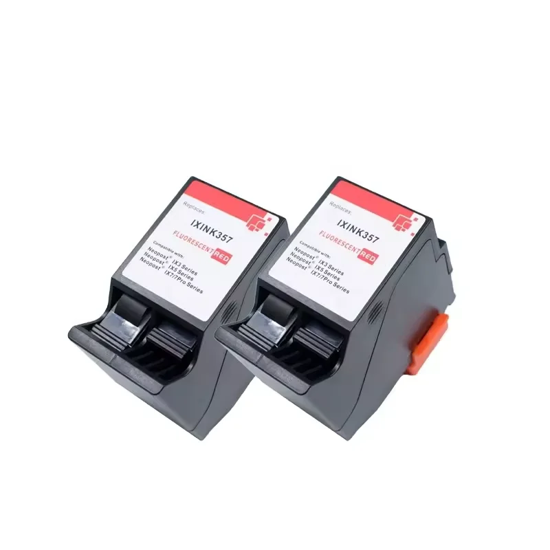 

[IXINK357 Factory] Original remanufactured postage ink cartridge IX3 IX5 IX7 IX7Pro for Quadient Neopost Fluorescent Red