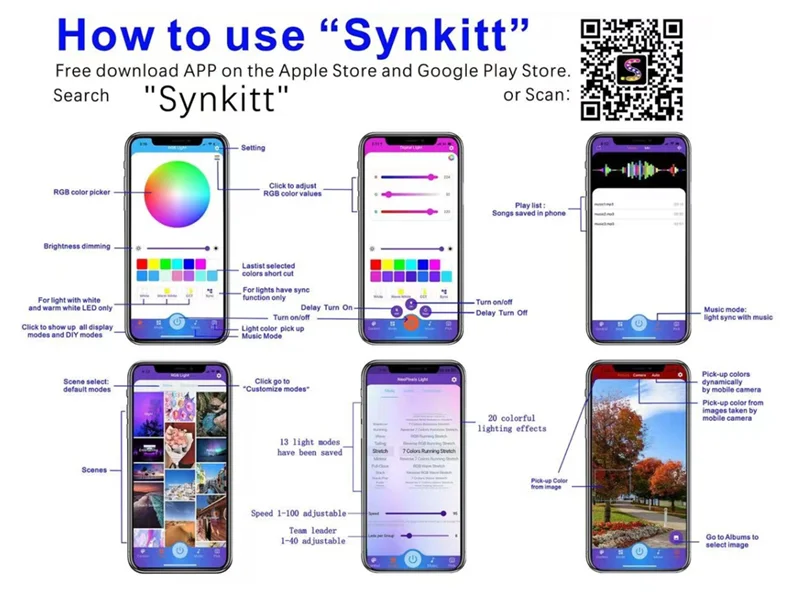 Factory 6 Pack Led RGBW Light TL-130Pro 4800mah 36w Smart APP Control Neon Light Bar Tube for 360 Photo Booth Dj Studio Video