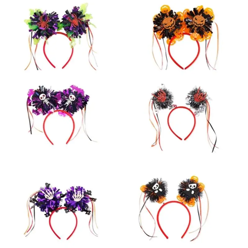 

Halloween Tassels Headbands Fringe Rainbow Hair Hoop Skeleton Hand Hair Accessory Creatives Party Costume