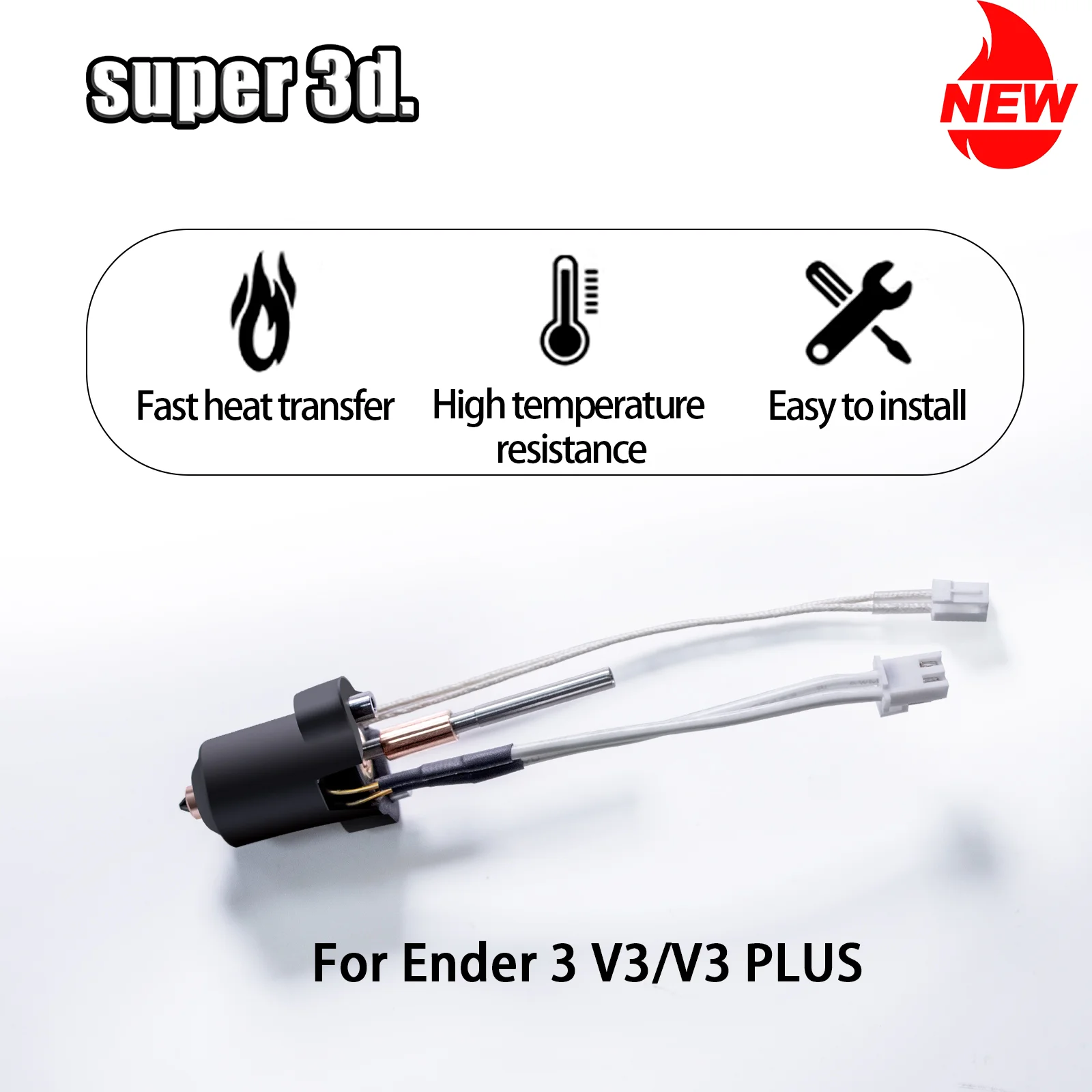 

For Creality Ender 3-V3 Hotend Kit High Flow Printing Heating Head Nozzle Ender 3-V3 Plus 3D Printer Upgrade Extruder Parts