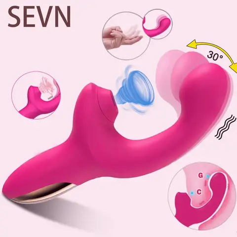 Powerful Dildo Vibrator for Women 20 Speeds Female Clit Sucker Vacuum Clitoris Stimulator Finger Wiggling Adults Sex Toy Goods