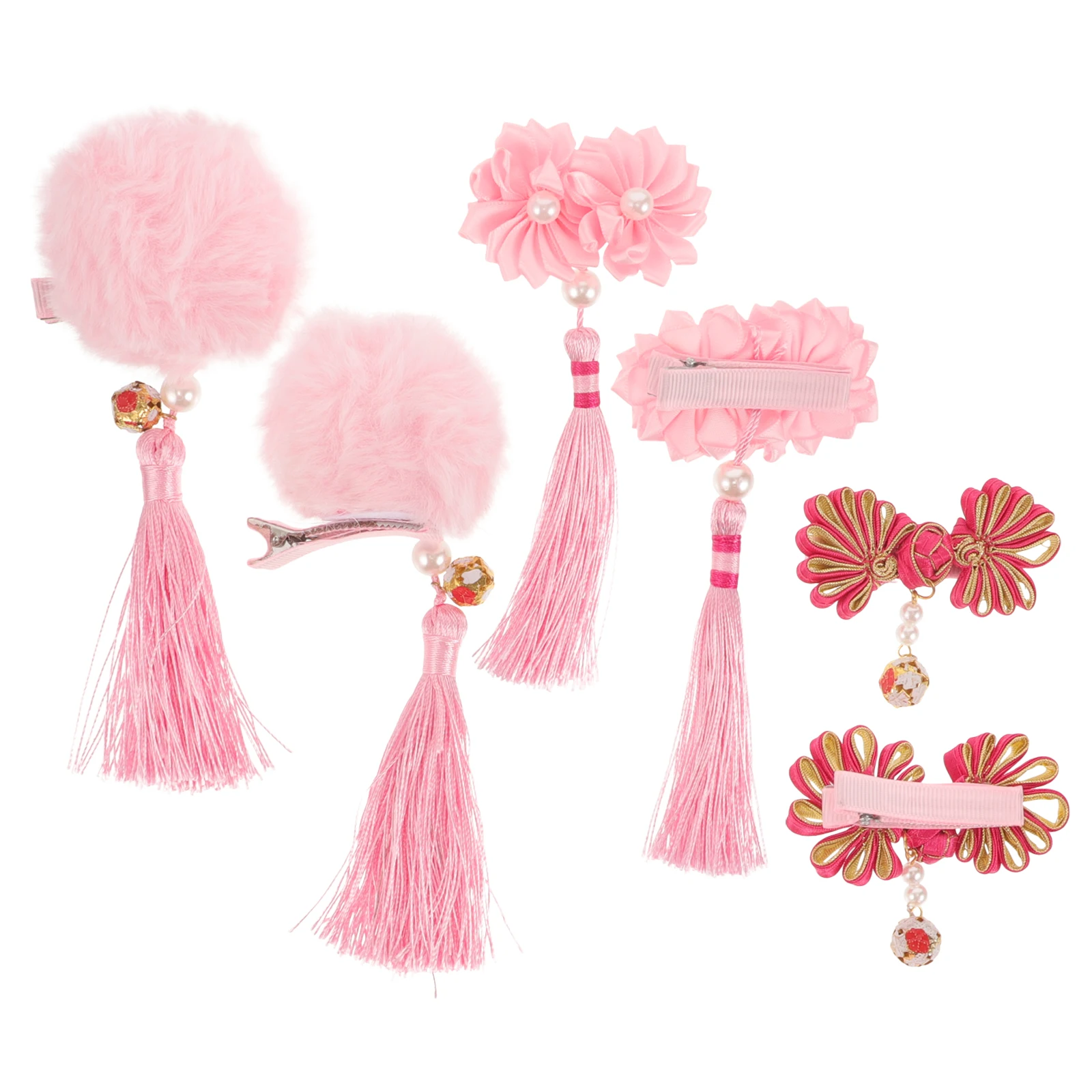 

Kids Hair Accessories Children's Hairpin Girl Tassel Headwear Girls Headdress Random Color Daily Hairstyle Photo Prop Hair