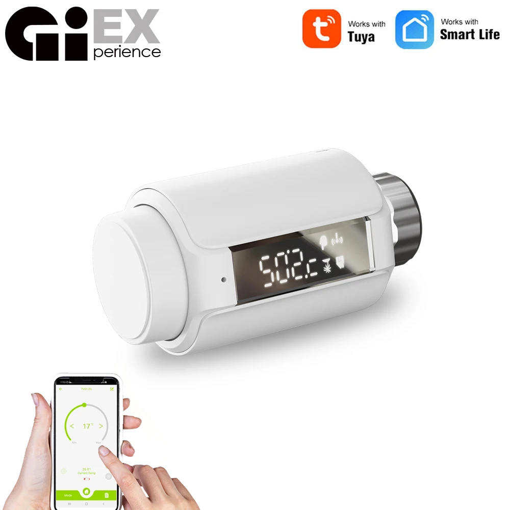 WIFI Thermostatic Radiator Valve Smart Radiator Actuator Bluetooth TRV Programmable Temperature Controller Voice Control Tuya