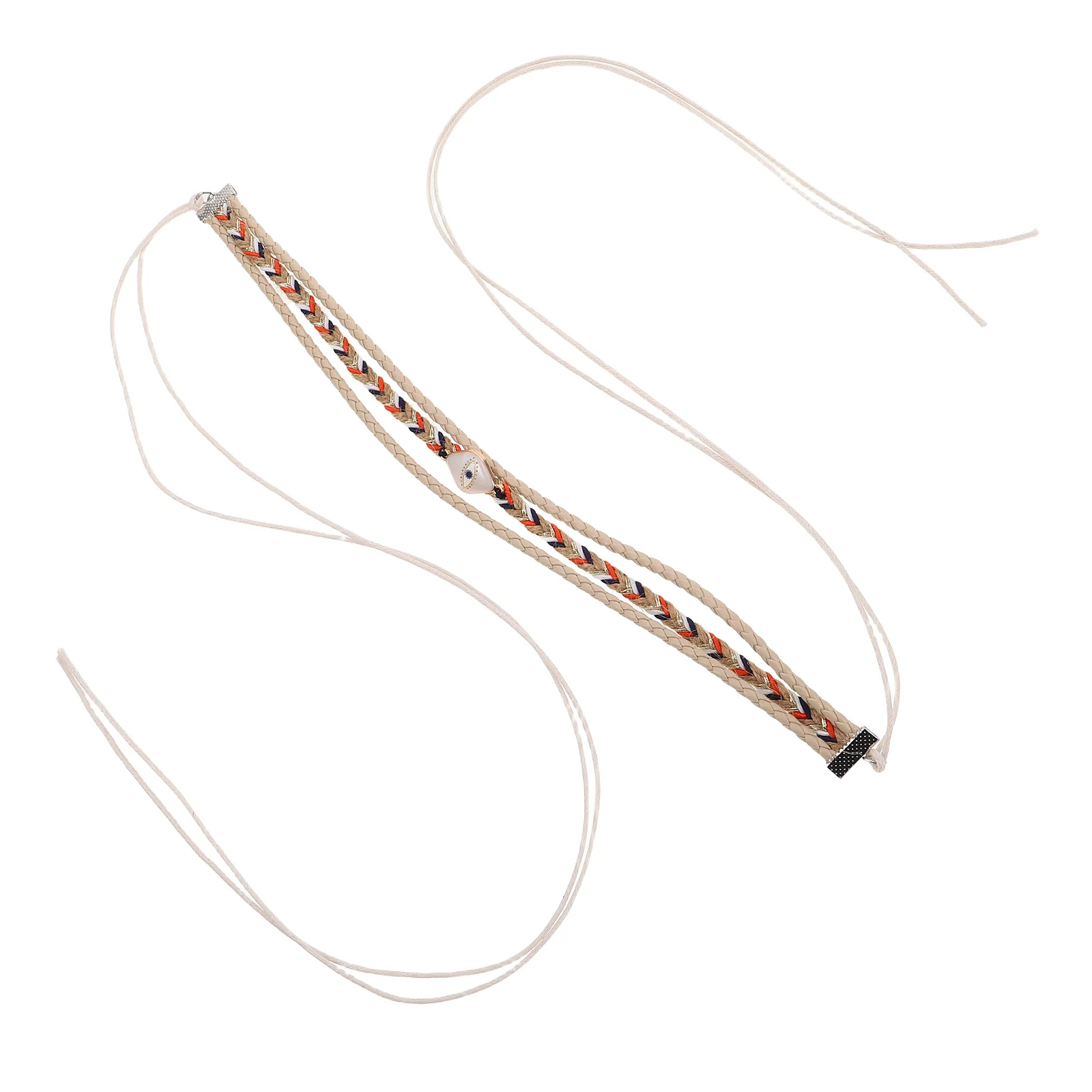 

Boho Accessories Natural Stone Tassel Belt Women Vintage Mesh Hair Decor Dress Belts Beige Retro Boho Style